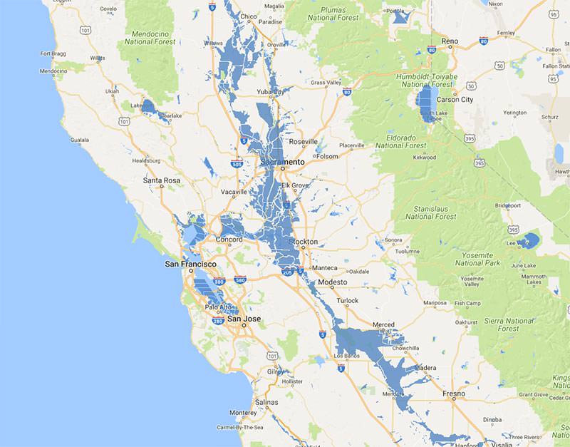 California 100 Year Floodplains