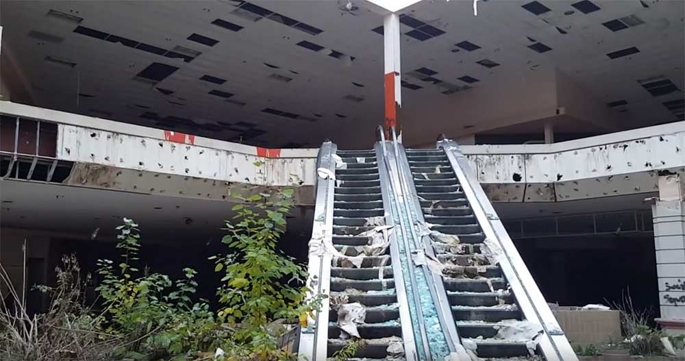 Interior of Demolished Mall in Akron, Ohio